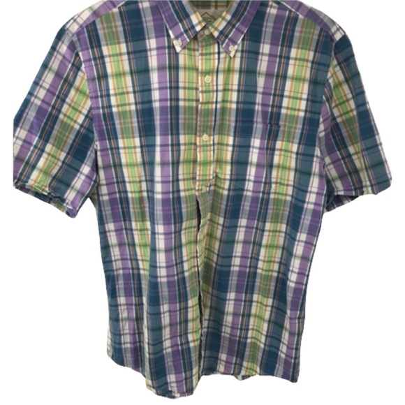 St Johns Bay Mens Multi Color Plaid Shirt Size Med - Picture 3 of 4